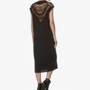 IRO Caplin Crochet Back Cashmere Blend Midi Dress
